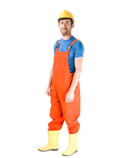 istock Portrait of Manual Worker Wearing Protective Clothes And Hardhat 697733264