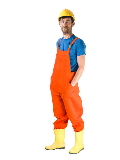 istock Portrait of Manual Worker Wearing Protective Clothes And Hardhat 697735334