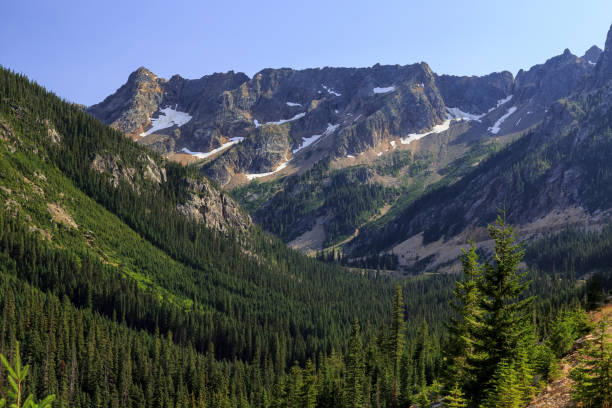 washington-pass - north cascades national park washington state northern cascade range mountain pass stock-fotos und bilder