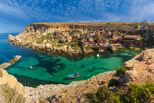 istock Famous Popeye Village at Anchor Bay, Malta 697754096