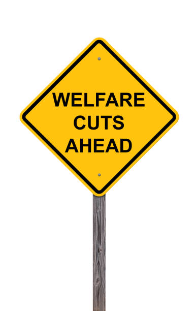 istock Caution Sign Isolated On White - Welfare Cuts Ahead 697756976