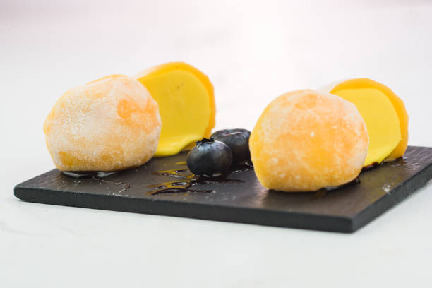 istock Close-up of mango mochi ice cream 697764182