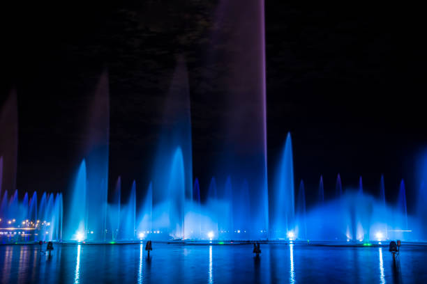 istock Music fountain at night 697780566