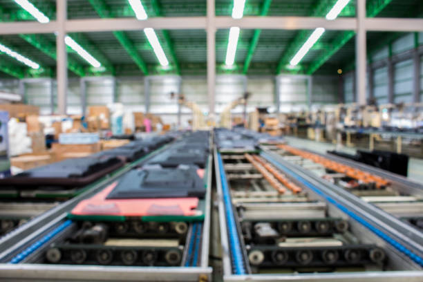 istock The conveyor chain, and conveyor belt is on production line. 697787706