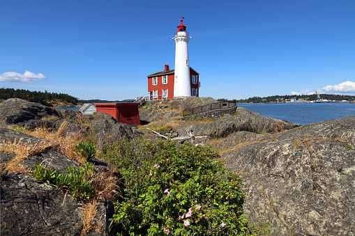 Fisgard Lighthouse located on southern Vancouver Island is a national historic site.