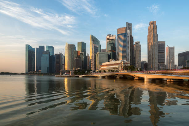 istock Singapore Skyline at Sunrise at Marina Bay 697797514