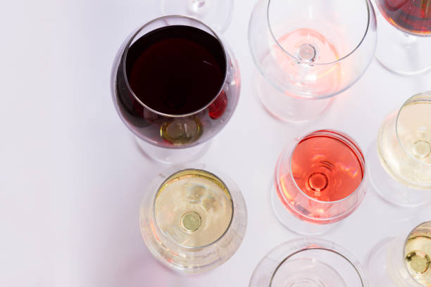istock Set of glasses with wine 697798892