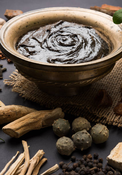 istock Indian Ayurvedic dietary supplement called Chyawanprash / chyavanaprasha  is a cooked mixture of sugar, honey, ghee, Indian Gooseberry (amla), jam, sesame oil, berries, herbs and various spices 697804662