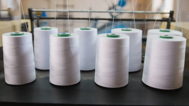istock Paper yarn for printing in a machine 697808624
