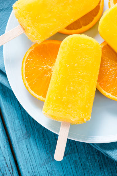 istock Orange juice homemade popsicle 697816742