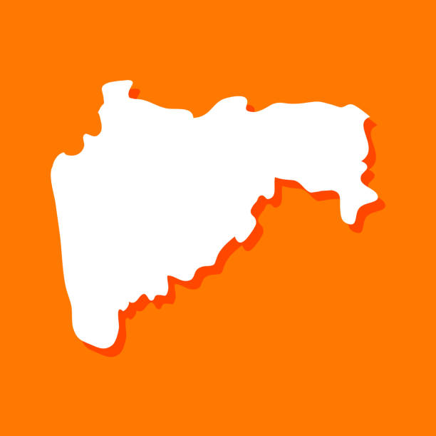 illustration of India state Maharashtra Map background illustration of elements of India state Maharashtra Map background maharashtra stock illustrations
