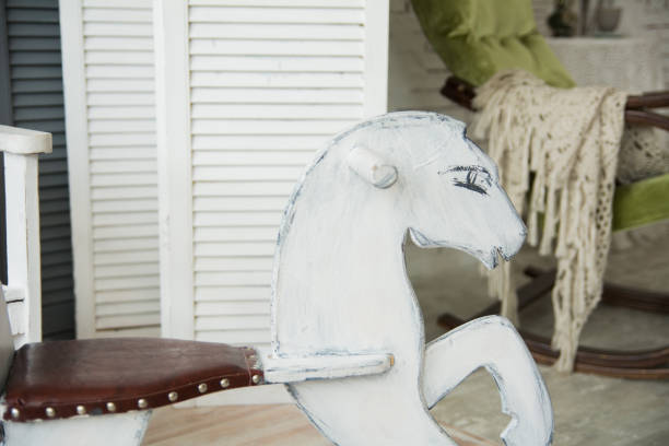 istock Old wooden rocking horse 697823322