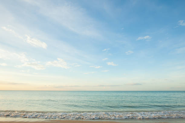 istock Wave of the sea on the sand beach 697823370