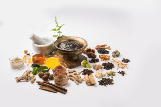 istock Indian Ayurvedic dietary supplement called Chyawanprash / chyavanaprasha  is a cooked mixture of sugar, honey, ghee, Indian Gooseberry (amla), jam, sesame oil, berries, herbs and various spices 697823582