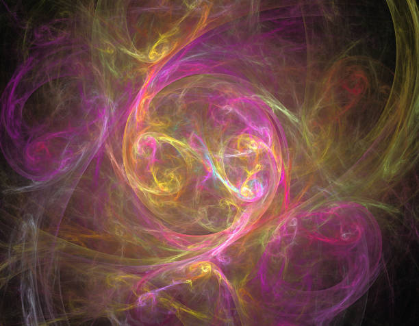 istock image of one Digital Fractal on Black Color 697834232