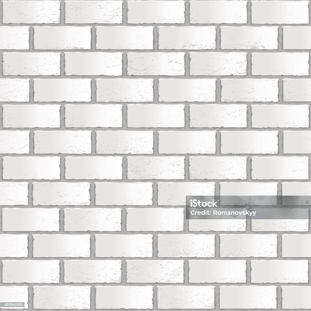 Bricks Gradient Backgrounds White Old Gradient Brick Seamless Stock Illustration - Download Image ...