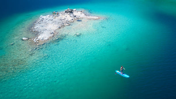 istock Aerial SUP Stand up Paddle 697842688