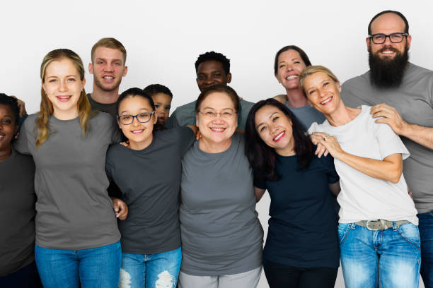 istock Diverse Group of People Together Studio Portrait 697849122