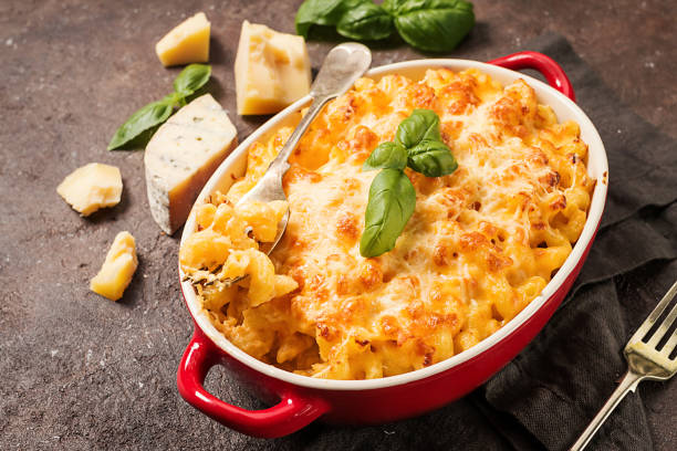 istock Mac and cheese, american style pasta 697849308