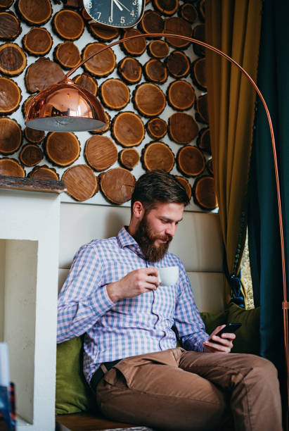 istock Morning coffee and online chat 697860444