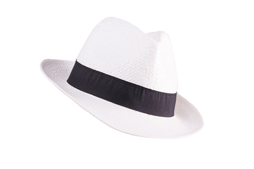 Sombrero de paja blanca. Aislado photo