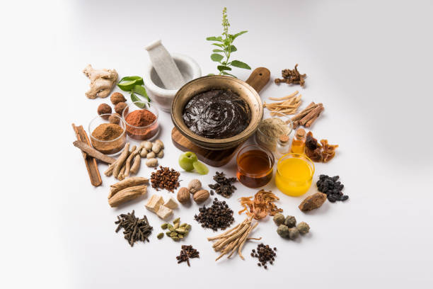 istock Indian Ayurvedic dietary supplement called Chyawanprash / chyavanaprasha  is a cooked mixture of sugar, honey, ghee, Indian Gooseberry (amla), jam, sesame oil, berries, herbs and various spices 697863642