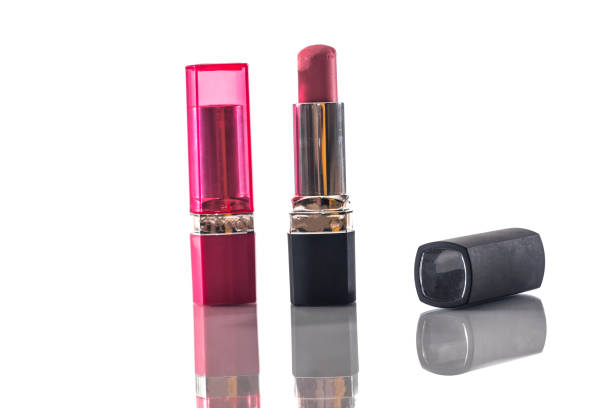 istock Red lipstick isolated on white background . 697868198