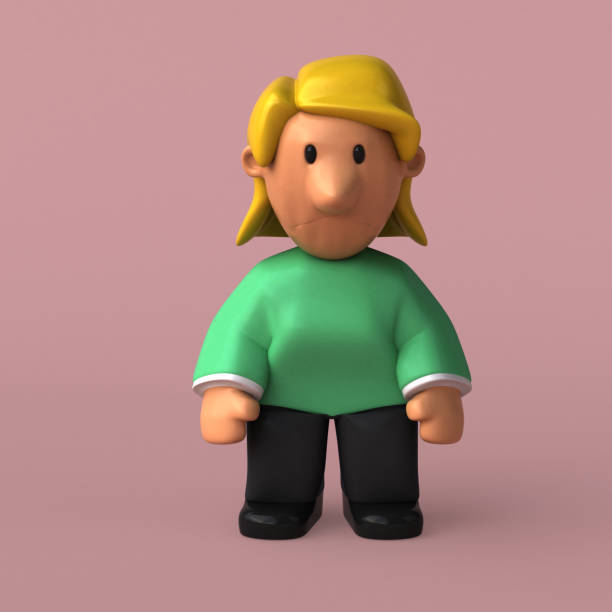 istock Cartoon woman - 3D Illustration 697869154
