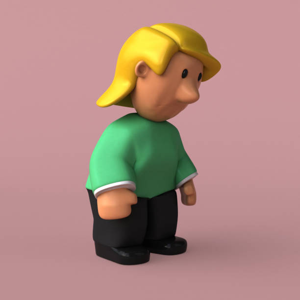istock Cartoon woman - 3D Illustration 697869312