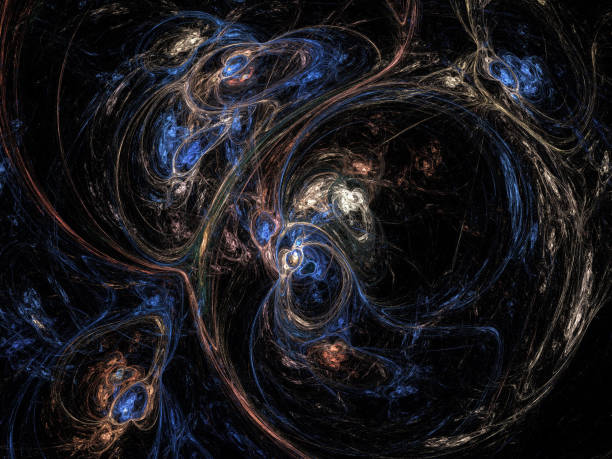 istock image of one Digital Fractal on Black Color 697872140