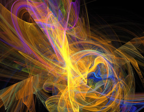 istock image of one Digital Fractal on Black Color 697881878