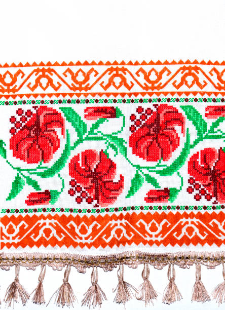 istock Ukrainian folk embroidery, handmade 697887524