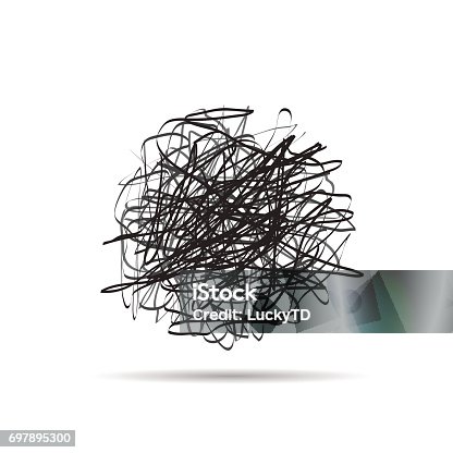 istock Vector sign scribble of a wool clew 697895300