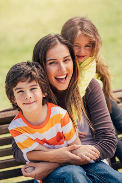 Mother with her children