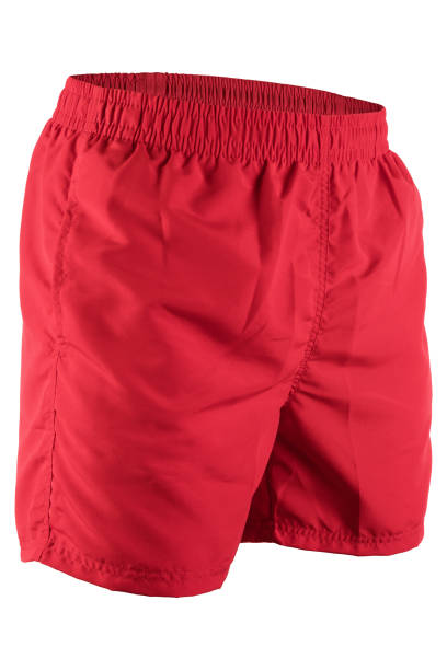 istock Navy blue men shorts for swimming 697912470
