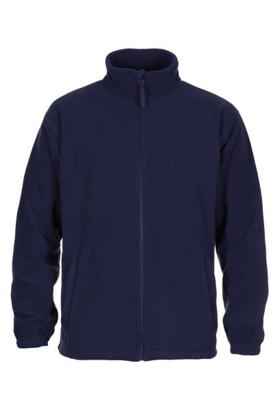 marineblaue sweatshirt fleece für mann - fleece coat stock-fotos und bilder