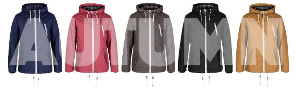 istock Jacket in five colors with word Autumn 697920548