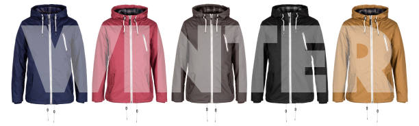 istock Jacket in five colors with word Winter 697920552