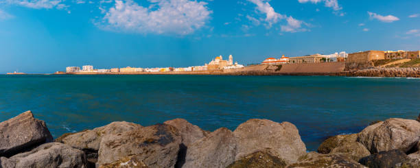 istock Beach and Cathedral in Cadiz, Andalusia, Spain 697929368