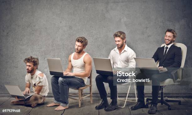 Evolution Stock Photo - Download Image Now - Homeless Person, Adult, Armchair