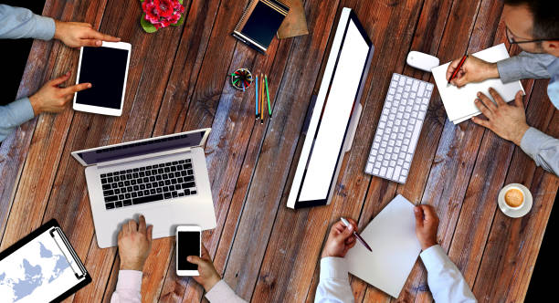 istock Business man working, discussing business charts, strategy. Start Up Ideas Innovation Concept 697932230