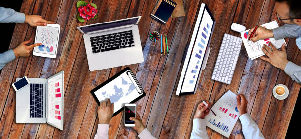 istock Business man working, discussing business charts, strategy. Start Up Ideas Innovation Concept 697932754