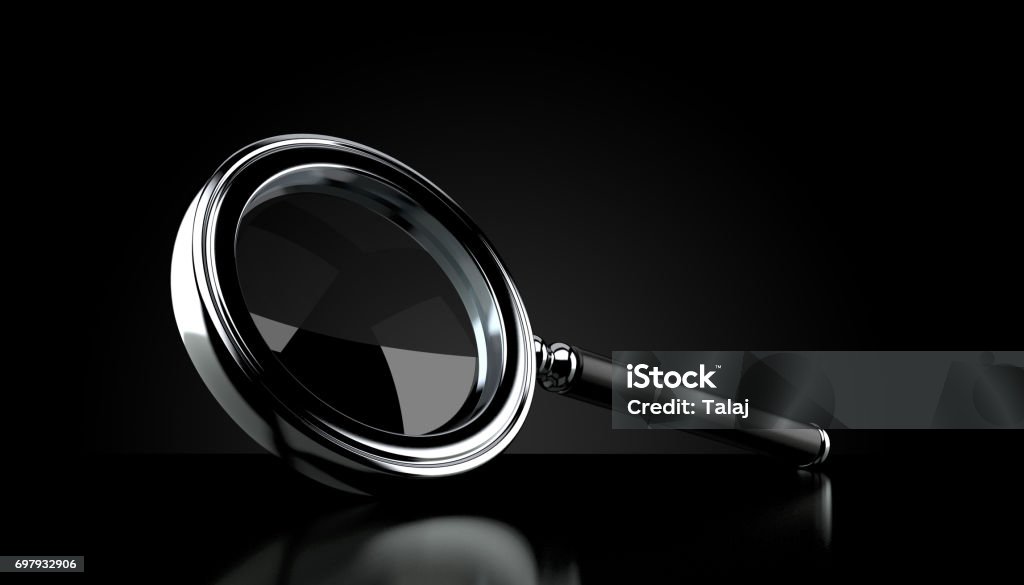 Magnifying Glass Stock Photo - Download Image Now - Magnifying Glass, Black  Background, Analyzing - iStock