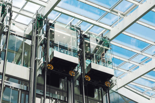Free picture: platform, steel, building, elevator, glass