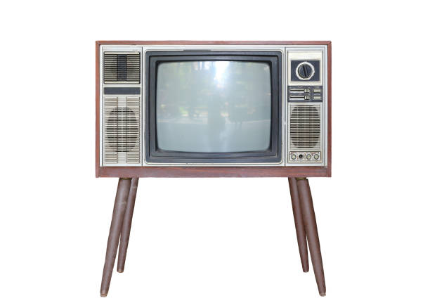 istock Classic Vintage Retro Style old television isolated on white background. 697940414