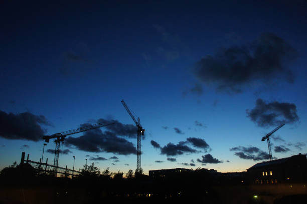 Gloomy sky and buildings