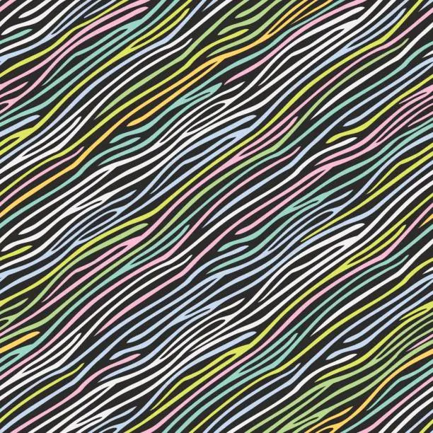 Vector illustration of Seamless zebra skin pattern