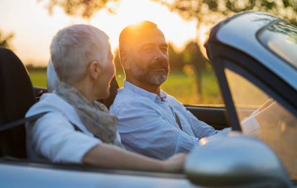istock Mature couple at car 697974872