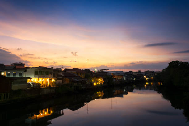 istock old town chanthaboon waterfront at twilight, Asia Thailand. 697975752