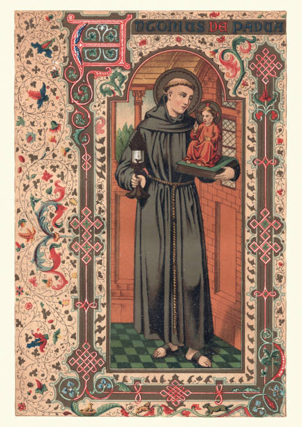 ilustrações de stock, clip art, desenhos animados e ícones de saint anthony of padua - franciscan